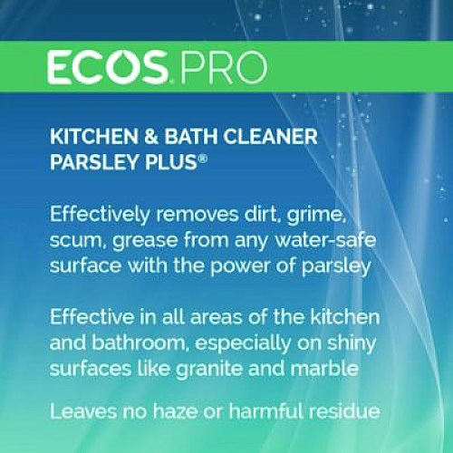 ECOS PRO Parsley Plus All-Purpose Kitchen and Bathroom Cleaner, Parsely Scent, 32 oz Spray Bottle, 6/Carton (PL97466CT)