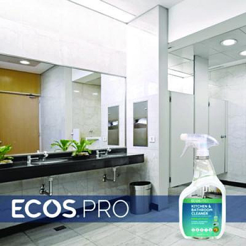 ECOS PRO Parsley Plus All-Purpose Kitchen and Bathroom Cleaner, Parsely Scent, 32 oz Spray Bottle, 6/Carton (PL97466CT)