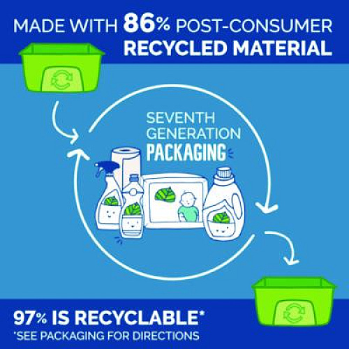 Seventh Generation Ultra Power + Laundry Detergent, Clean, 23.1 oz Bottle, 6/Carton (68644243)