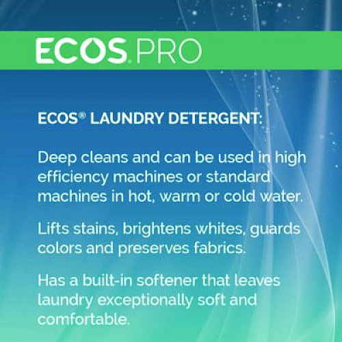 ECOS PRO Laundry Detergent Liquid, Free and Clear, 170 oz Jug, 2/Carton (PL937102CT)