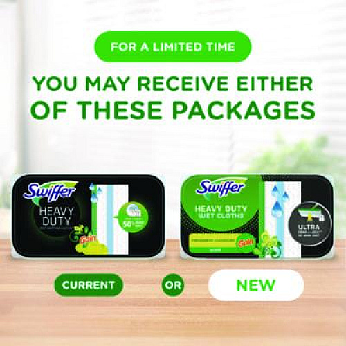 Swiffer Heavy-Duty Wet Refill Cloths, 8 x 10, Gain Original Scent, White, 10 Cloths/Tub (76471)