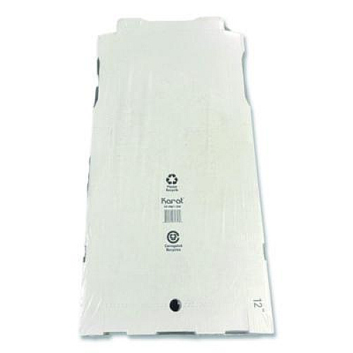 Karat Corrugated Pizza Boxes, 12 x 12 x 1.97, White/Brown, 50/Carton (FPPBF12W)