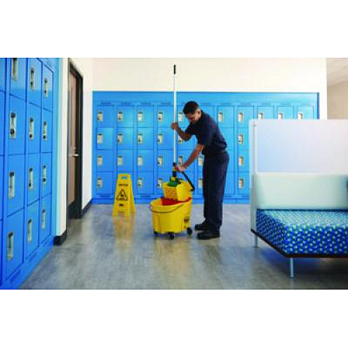 Rubbermaid Commercial "Caution Wet Floor"Caution Wet Floor" Sign, 11 x 12 x 25, Bright Yellow Sign, 11 x 12 x 25, Yellow, 6/Carton (611277YWCT)