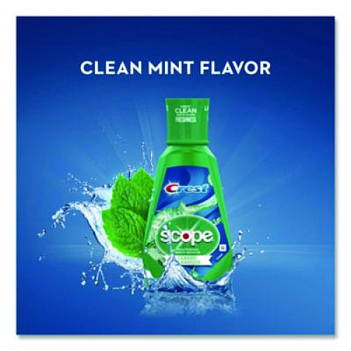 Crest Plus Scope Classic Mouthwash, Classic Mint Flavor, 36 mL Bottle, 52/Carton (95658)