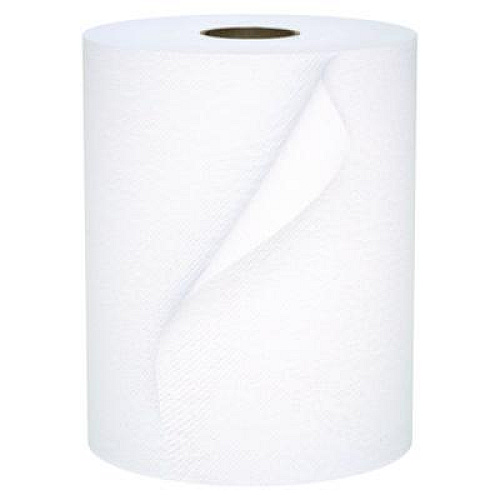 Scott Universal 100% Recycled Fiber Hard Roll Paper Towels, 1-Ply, 8" x 800 ft, White, 6 Rolls/Carton (56158)