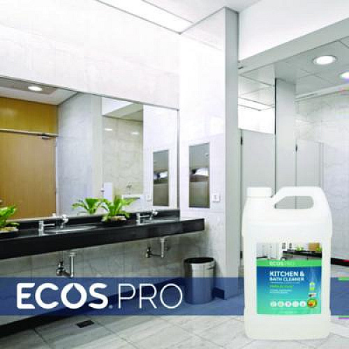 ECOS PRO Parsley Plus All-Purpose Kitchen and Bathroom Cleaner, Herbal Scent, 1 gal Bottle, 4/Carton (PL974604CT)