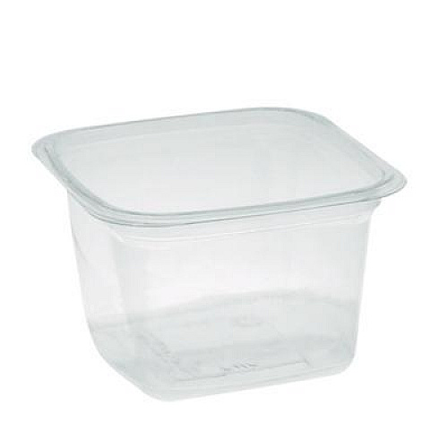 Pactiv Evergreen PET Square Container, 16 oz, 4 x 4 x 3, Clear, Plastic, 480/Carton (4S18Y)