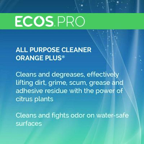 ECOS PRO Orange Plus All-Purpose Cleaner and Degreaser, Citrus Scent, 32 oz Spray Bottle, 6/Carton (PL97066CT)