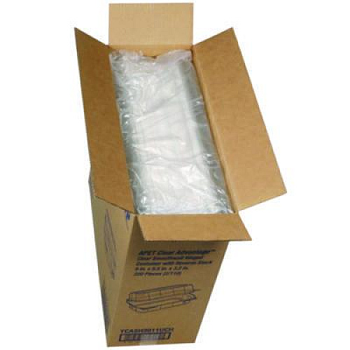 Pactiv Evergreen Hoagie Hinged Lid Container, 9 x 5.5 x 3.2, Clear, Plastic, 220/Carton (YCASH3011UCH)