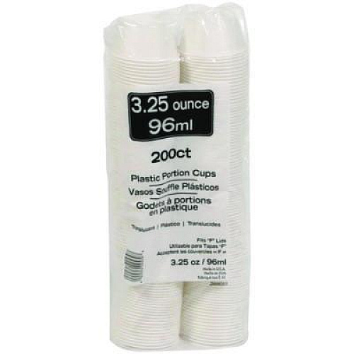 Pactiv Evergreen Plastic Portion Cup, 3.25 oz, Translucent, 3,000/Carton (YS300A)
