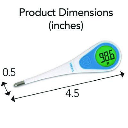 Vicks SpeedRead Digital Thermometer with Fever InSight, White/Blue (V912US)