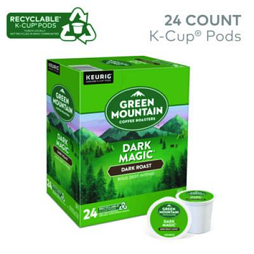 Green Mountain Coffee Dark Magic Extra Bold Coffee K-Cup Pods, 96/Carton (4061CT)