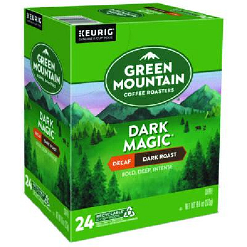 Green Mountain Coffee Dark Magic Decaf Extra Bold Coffee K-Cups, 24/Box (4067)