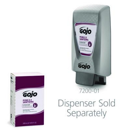 GOJO E2 Sanitizing Lotion Soap with PCMX Refill, For Pro TDX Dispenser, Fragrance-Free, 2,000 mL, 4/Carton (728104CT)