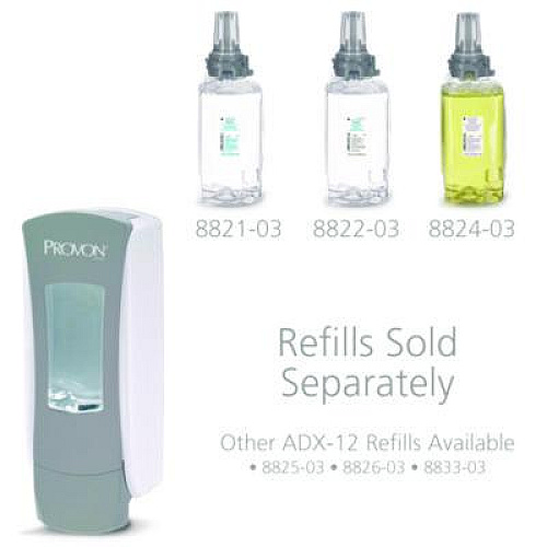 PROVON ADX-12 Dispenser, 1,250 mL, 4.64 x 3.94 x 11.89, Gray/White, 6/Carton (887106CT)