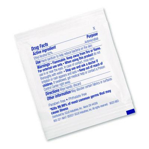 PURELL Sanitizing Hand Wipes, Individually Wrapped, 1-Ply, 4.5 x 6.5, Lemon, White, 1,800/Carton (902006ECCT)