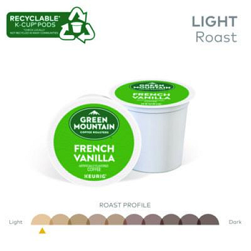 Green Mountain Coffee French Vanilla Coffee K-Cup Pods, 96/Carton (6732CT)
