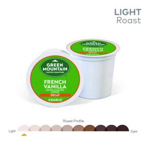 Green Mountain Coffee French Vanilla Decaf Coffee K-Cups, 24/Box (7732)