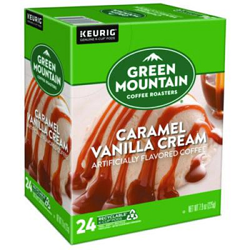 Green Mountain Coffee Caramel Vanilla Cream Coffee K-Cups, 96/Carton (6700CT)