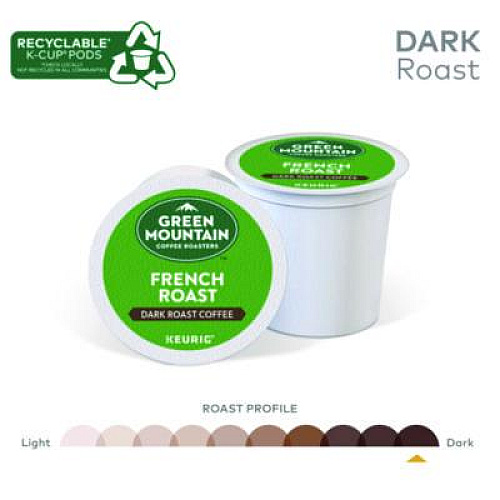 Green Mountain Coffee French Roast Coffee K-Cups, 96/Carton (6694CT)