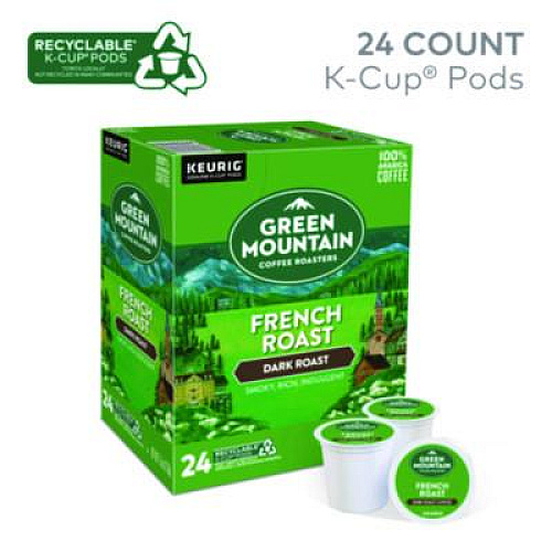 Green Mountain Coffee French Roast Coffee K-Cups, 96/Carton (6694CT)