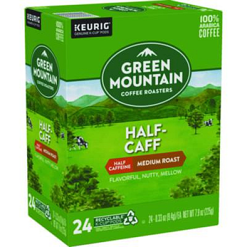 Green Mountain Coffee Half-Caff Coffee K-Cups, 24/Box (6999)