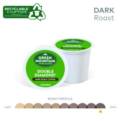 Green Mountain Coffee Double Black Diamond Extra Bold Coffee K-Cups, 24/Box (4066)