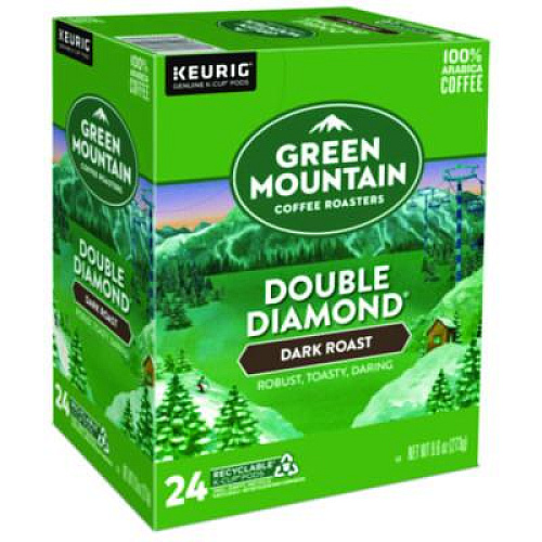 Green Mountain Coffee Double Black Diamond Extra Bold Coffee K-Cups, 96/Carton (4066CT)