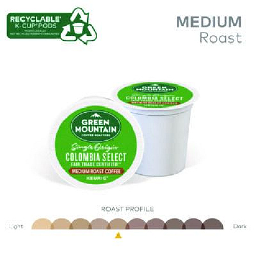 Green Mountain Coffee Colombian Fair Trade Select Coffee K-Cups, 24/Box (6003)