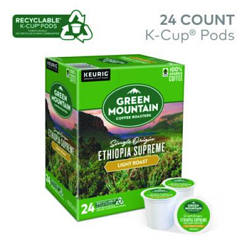 Green Mountain Coffee Ethiopian Supreme K-Cups, 24/Box (8488)