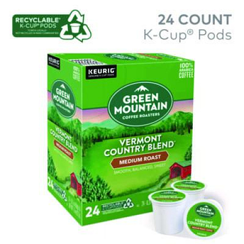 Green Mountain Coffee Vermont Country Blend Coffee K-Cups, 96/Carton (6602CT)