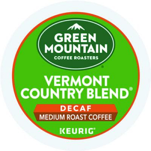 Green Mountain Coffee Vermont Country Blend Decaf Coffee K-Cups, 96/Carton (7602CT)