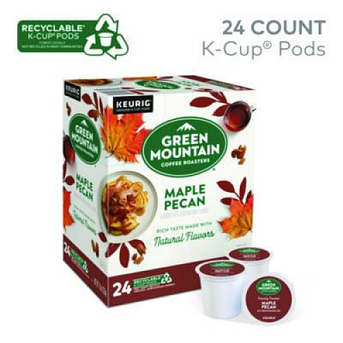 Green Mountain Coffee K-Cup Pods, Maple Pecan, 24/Box (7674)