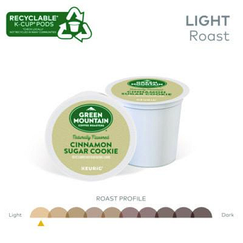 Green Mountain Coffee Cinnamon Sugar Cookie Coffee K-Cups, 24/Box (5814)
