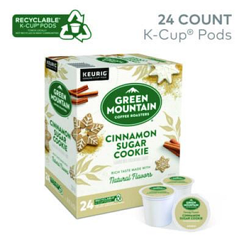 Green Mountain Coffee Cinnamon Sugar Cookie Coffee K-Cups, 24/Box (5814)