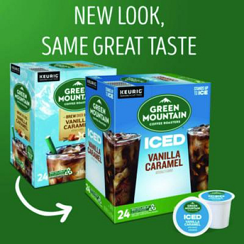 Green Mountain Coffee Vanilla Caramel Brew Over Ice Coffee K-Cups, 24/Box (9028)