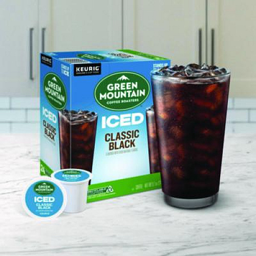 Green Mountain Coffee Classic Black Brew Over Ice Coffee K-Cups, 24/Box (9027)