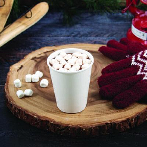 SOLO Thermoguard Insulated Paper Hot Cups, 8 oz, White Sustainable Forest Design, 1,000/Carton (DWTG8WCT)