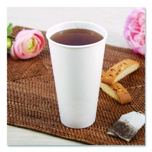 SOLO Thermoguard Insulated Paper Hot Cups, 20 oz, White Sustainable Forest Design, 600/Carton (DWTG20W)