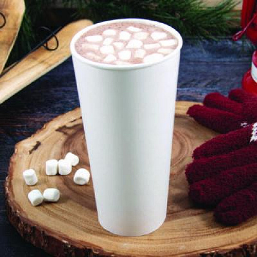 SOLO Thermoguard Insulated Paper Hot Cups, 24 oz, White Sustainable Forest Design, 600/Carton (DWTG24W)