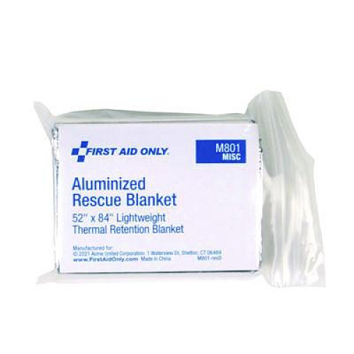 First Aid Only SmartCompliance Aluminized Rescue Blanket, 52 x 84, Silver (91354)