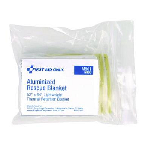First Aid Only SmartCompliance Aluminized Rescue Blanket, 52 x 84, Silver (91354)