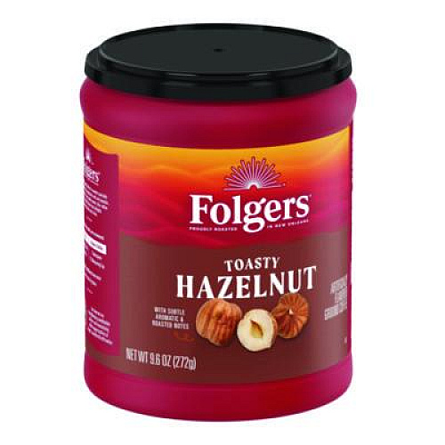 Folgers Toasty Hazelnut Ground Coffee, 9.6 oz Can (SMU11037)