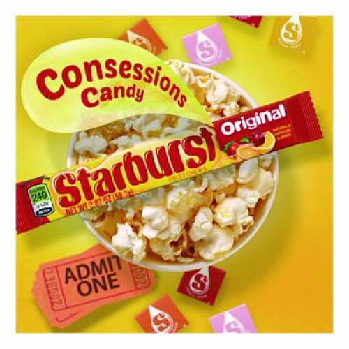 Starburst Original Fruit Chews, Cherry; Lemon; Orange; Strawberry, 12 Pieces/Pack, 36 Packs/Box (MMM01151)