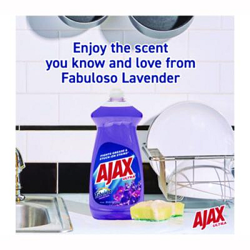 Ajax Dish Detergent, Fabuloso Lavender Scent, 28 oz Bottle (61037540)