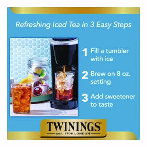 TWININGS Brew Over Ice K-Cups, Peach, 24/Box (TNA23196)
