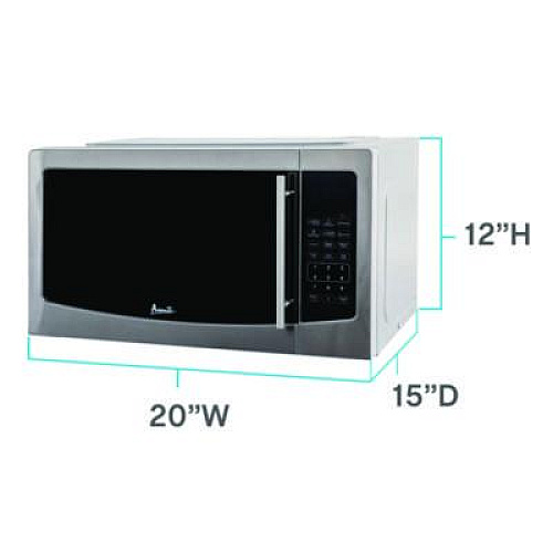 Avanti 1.1 cu ft Compact Microwave Oven, 1,000 W, Mirror-Finish (MT116V4M)
