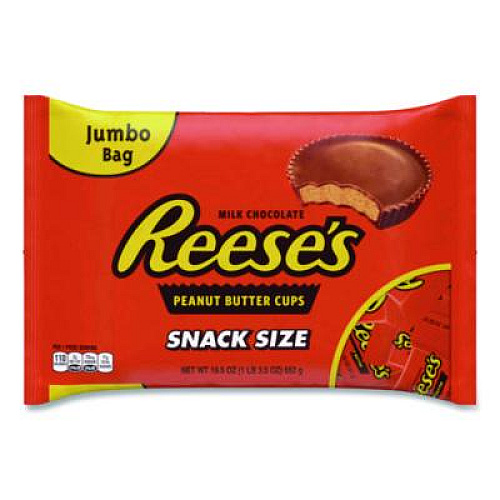 Reese's Snack Size Peanut Butter Cups, 19.5 oz Bag, 2 Bags/Carton (60004058)