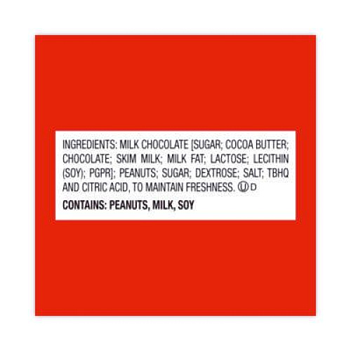 Reese's Peanut Butter Cups Bar, Full Size, 1.5 oz Bar, 2 Cups/Bar, 36 Bars/Box (20900149)