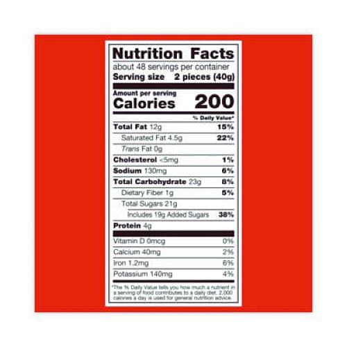 Reese's Peanut Butter Cups Bar, Full Size, 1.5 oz Bar, 2 Cups/Bar, 36 Bars/Box (20900149)